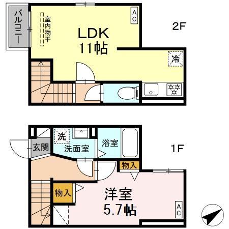 パークサイド柱Ⅱの間取り