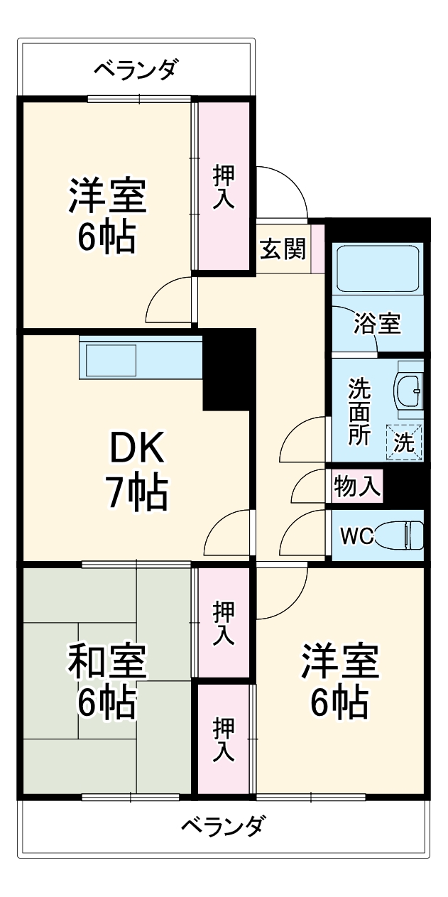 三本木エクセルの間取り