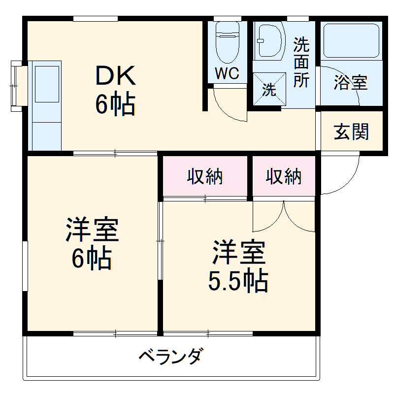 クローバーAの間取り
