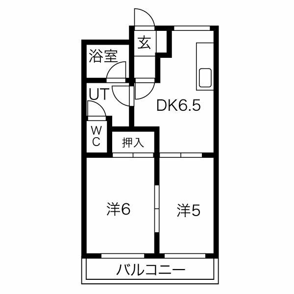 スプリング岩崎 Ⅱの間取り