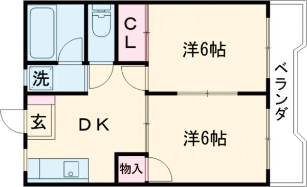 高砂ハイツの間取り