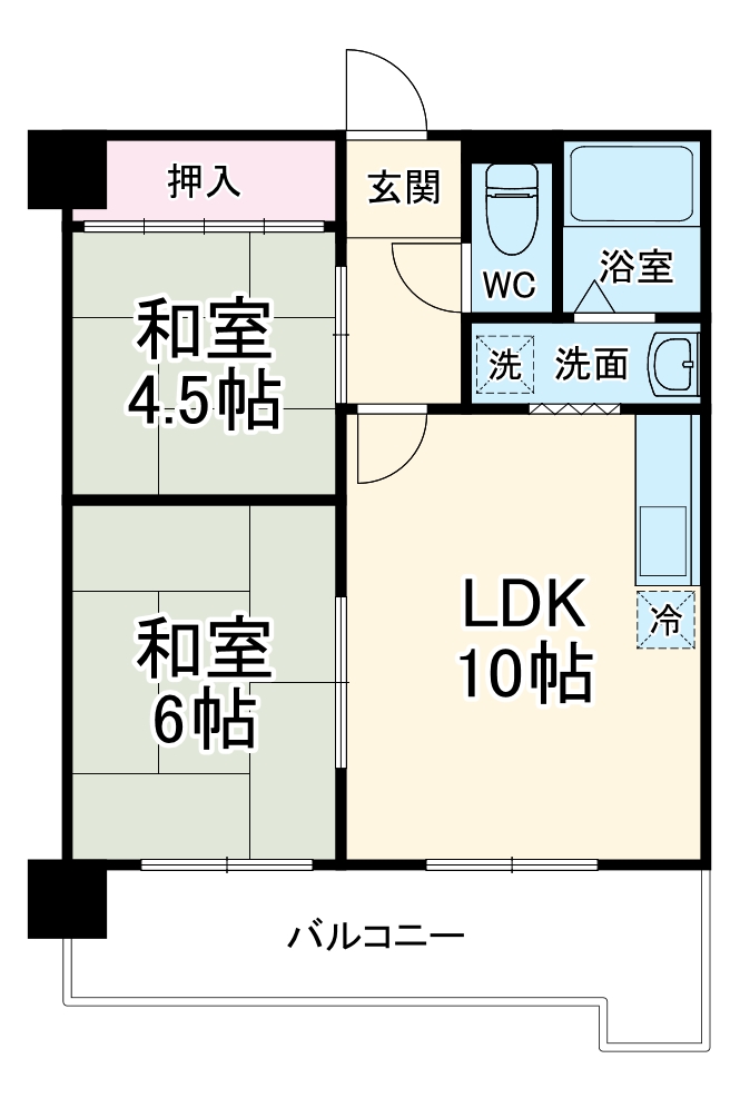 サンパーク大鐘Ⅱの間取り