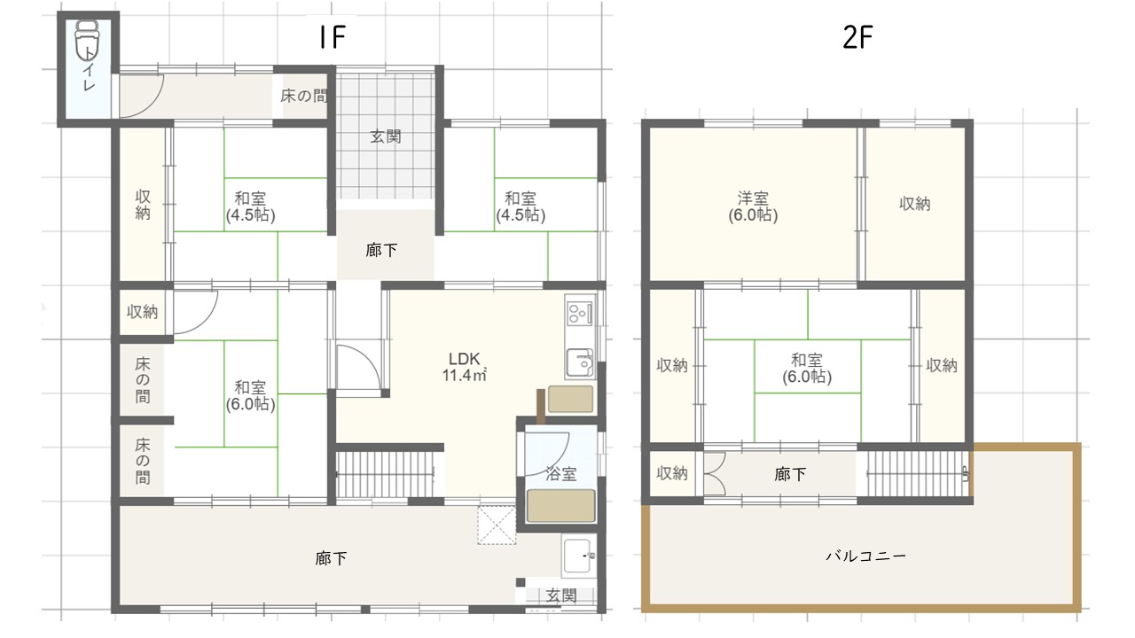 岐南町八剣戸建ての間取り