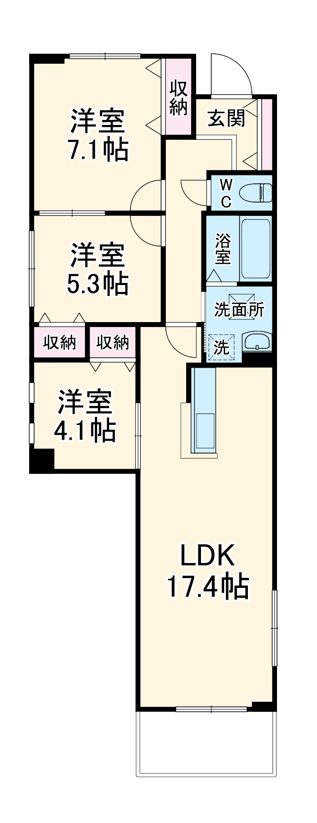 近藤様貸家の間取り