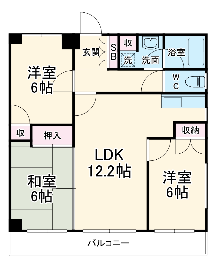 ホーユウパレス秦野Ⅱの間取り