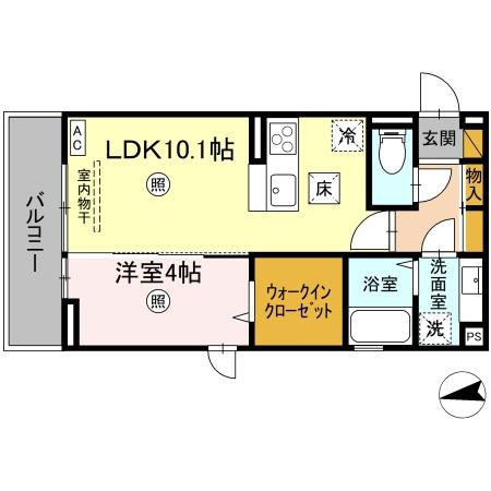 プア メリア・103号室の間取り