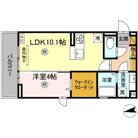 プア メリア・303号室の間取り
