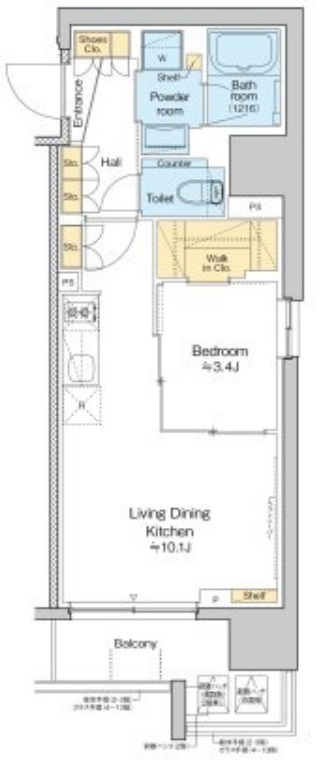 プラウドフラット大井町・903号室の間取り