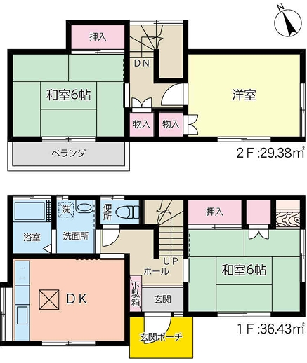 舞岡町３６３８－７貸家・1号室の間取り