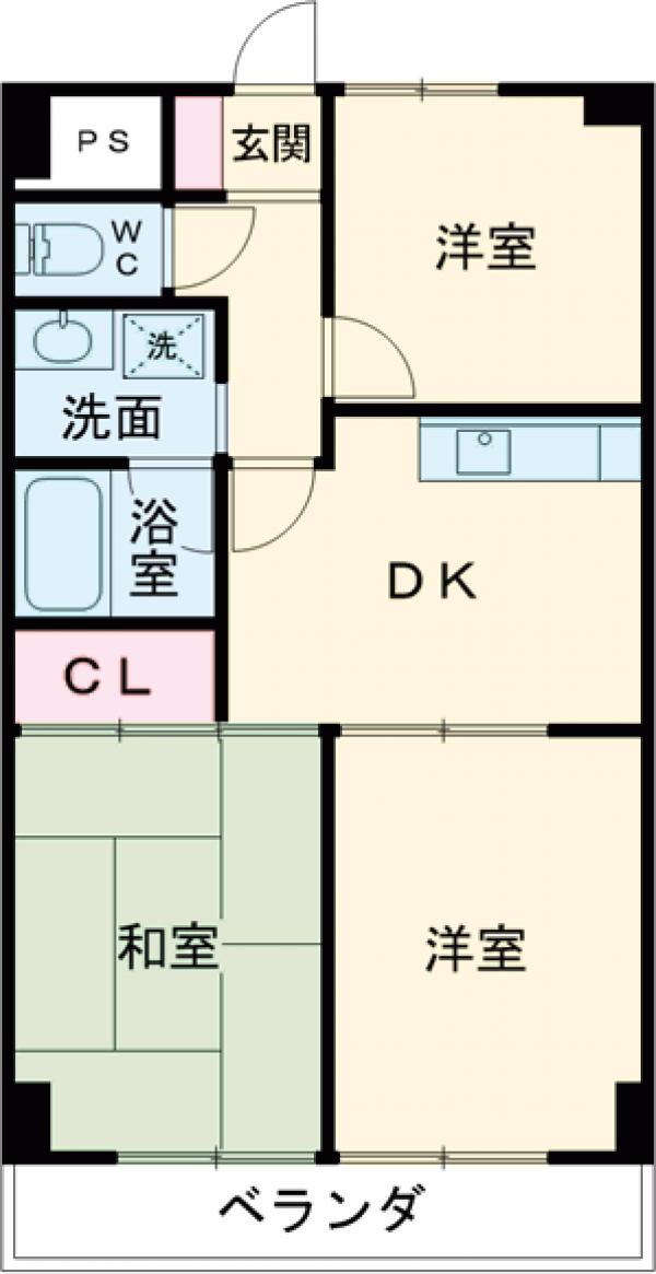 ピアジオ東簗瀬の間取り