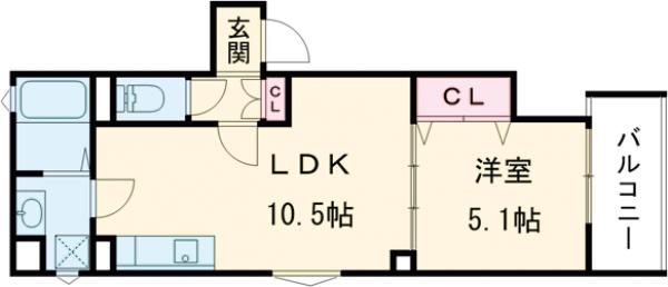 ラモーナ一津屋Ⅰの間取り