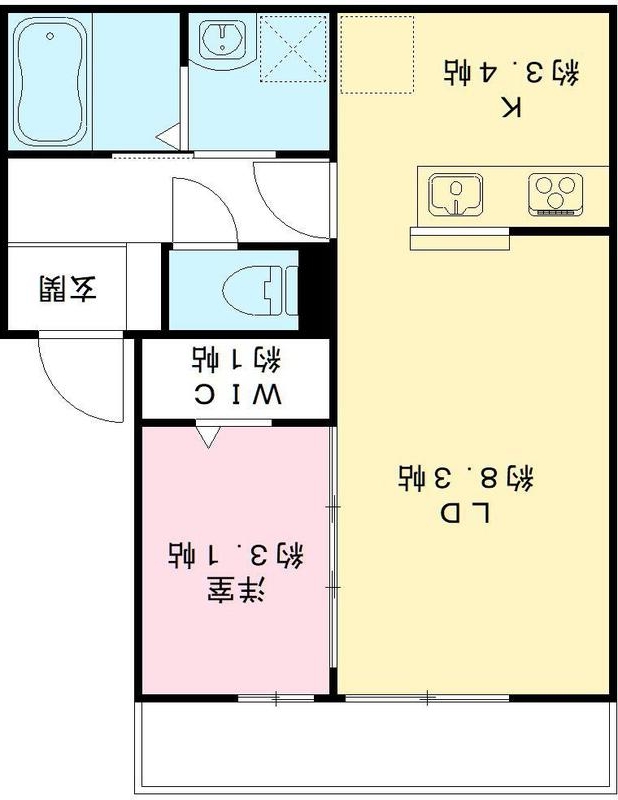 ラシーネわかみや・302号室の間取り