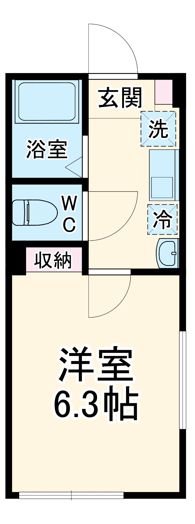 ブリスノード向ヶ丘遊園・201号室の間取り