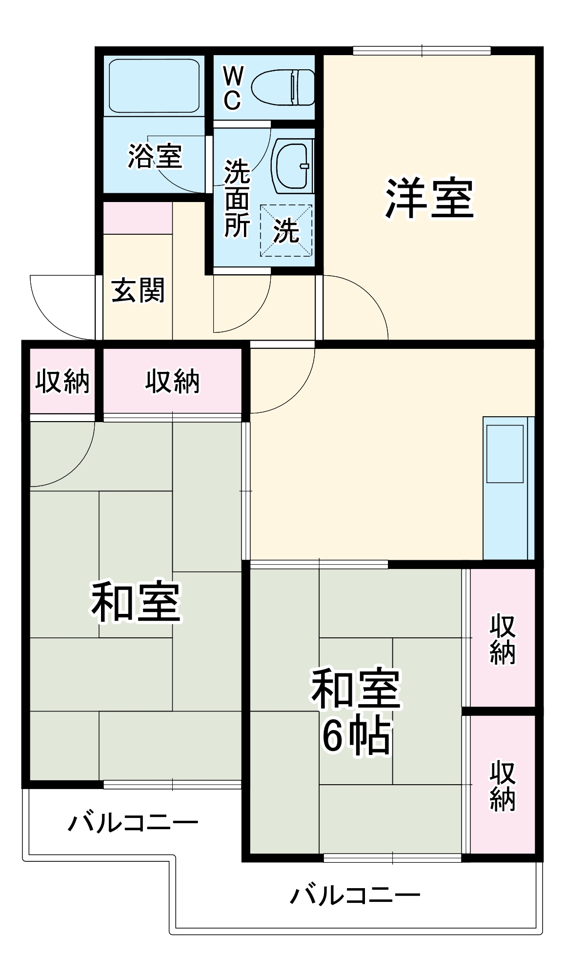 マンションブルースカイの間取り