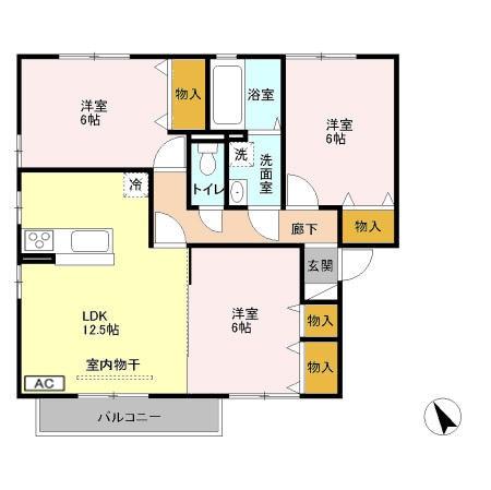 ソフィエル Bの間取り