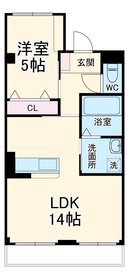 Luminous coat・206号室の間取り