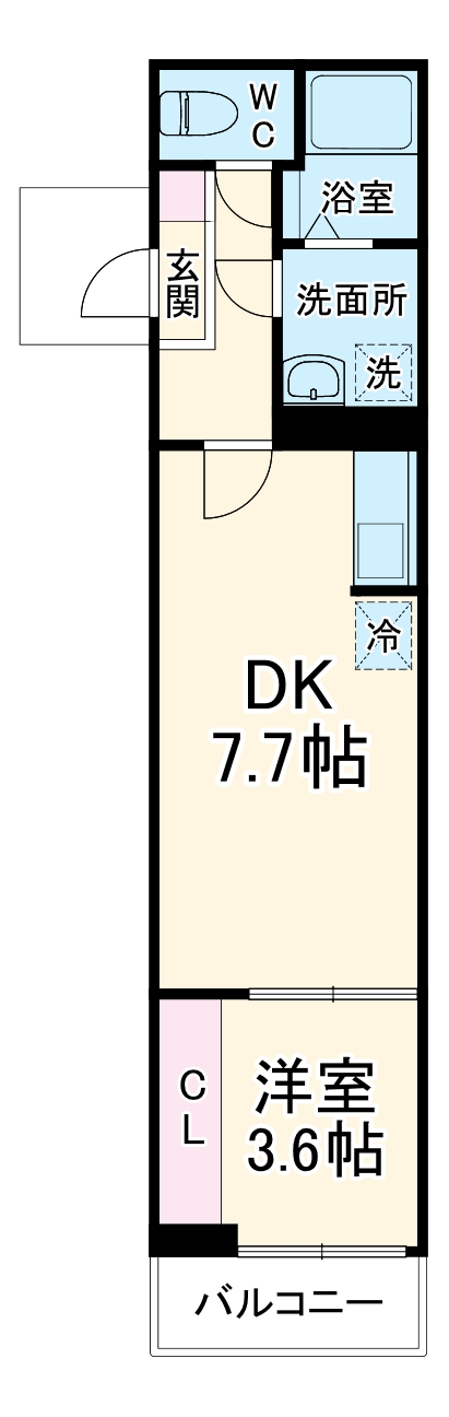 Ｇｒａｎｄｉｒ・103号室の間取り