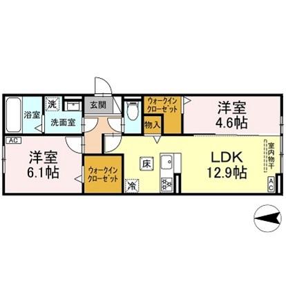 ヴィア・ベーネ・201号室の間取り