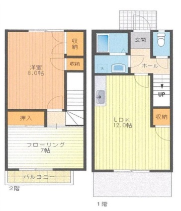 サンモールめじろ台Aの間取り