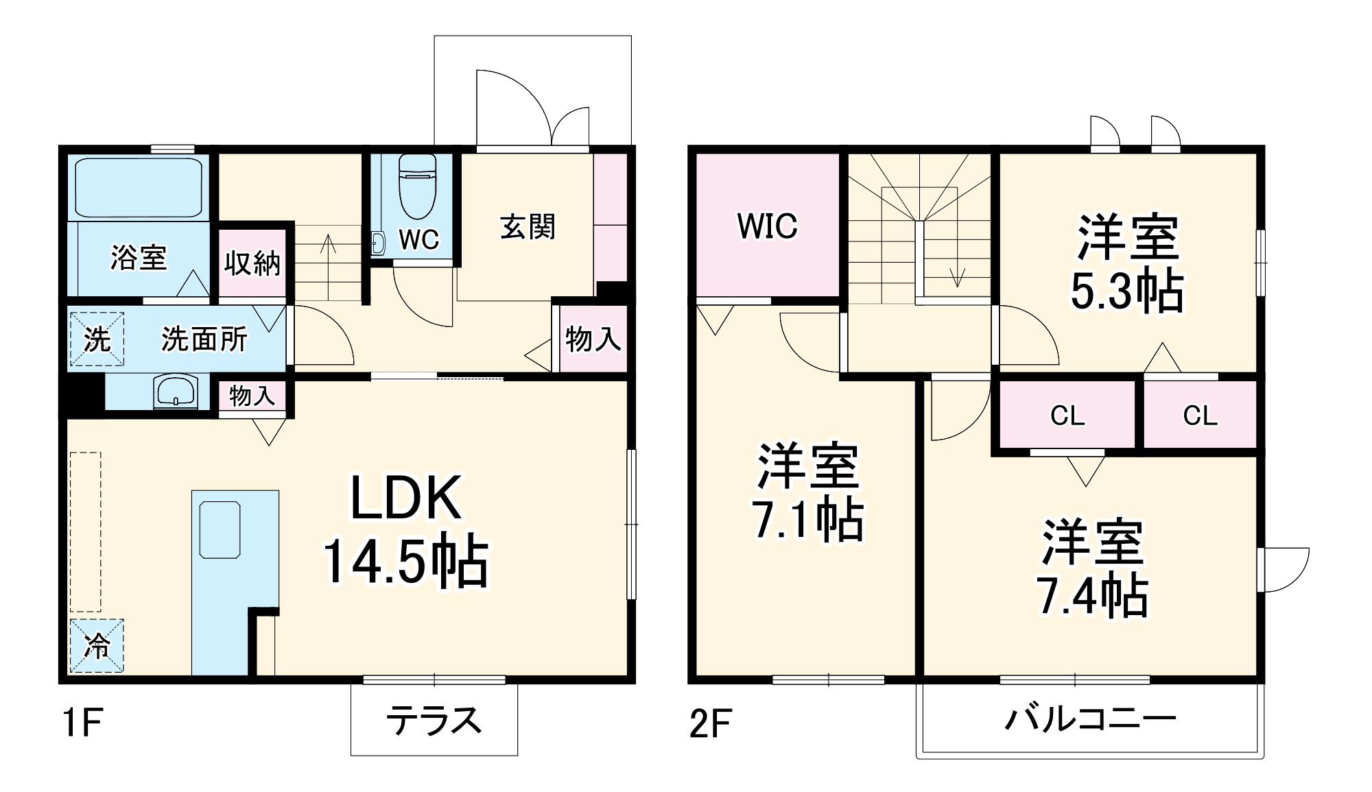 瑞穂区春山町戸建・A号室の間取り