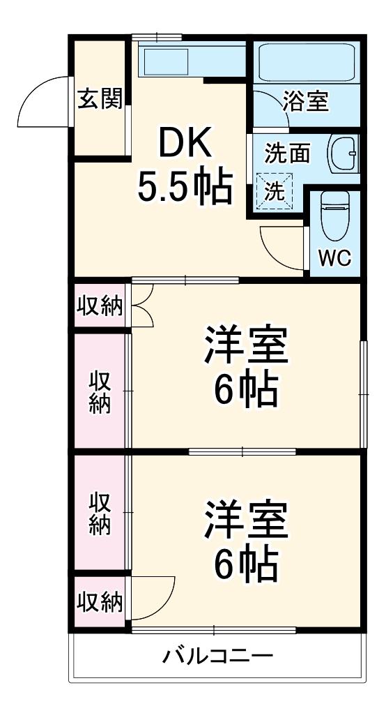 ゼフィール新大津の間取り