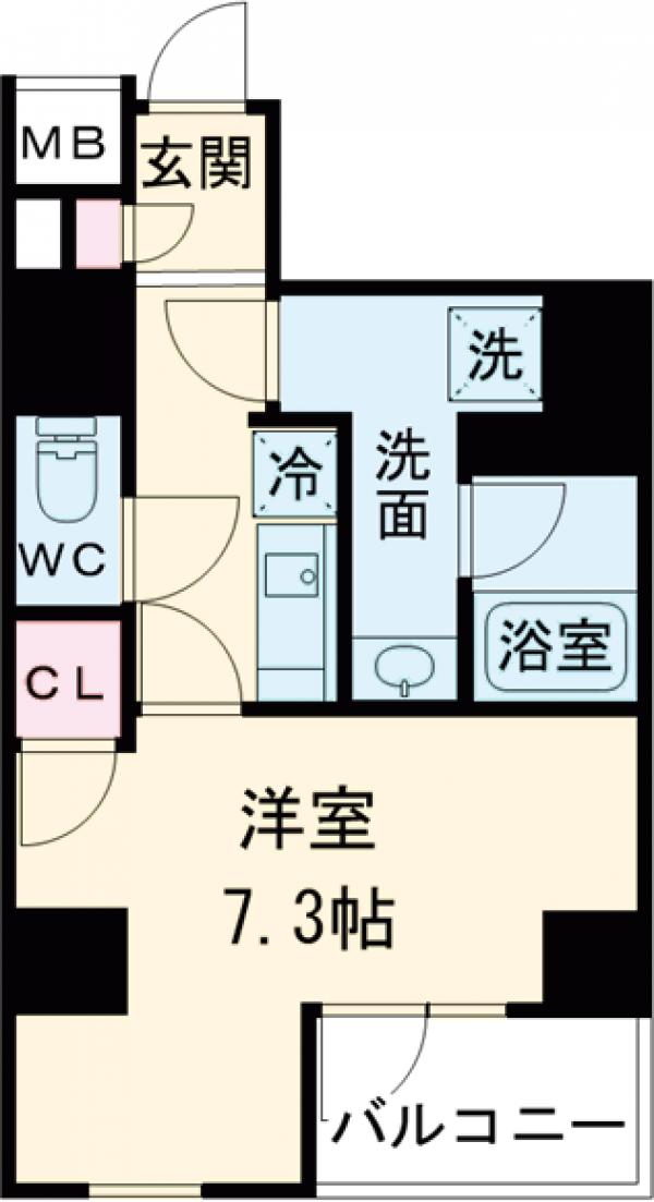RELUXIA北千住・603号室の間取り