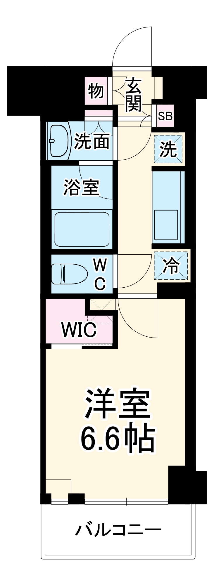 Ｇｒａｃｉａ　Ｆｉｔ　三ツ境・404号室の間取り