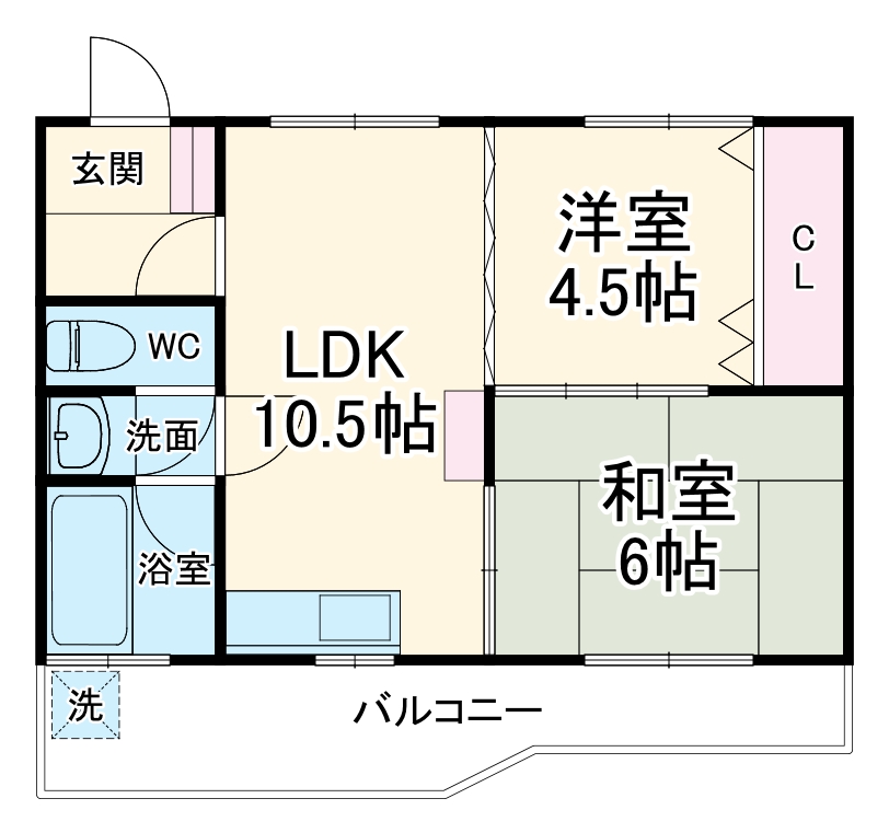 八幡マンションAの間取り