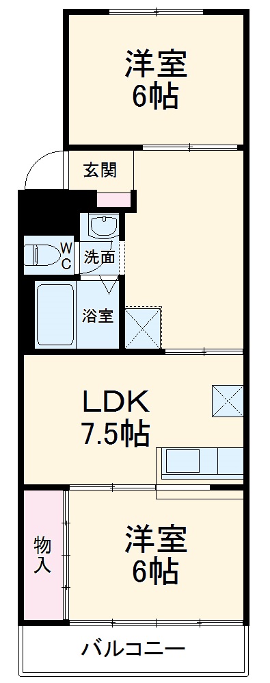山田ハイツの間取り