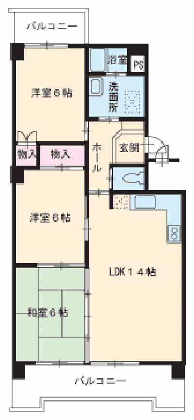 インテリジェント星ヶ丘Ⅱ号館の間取り