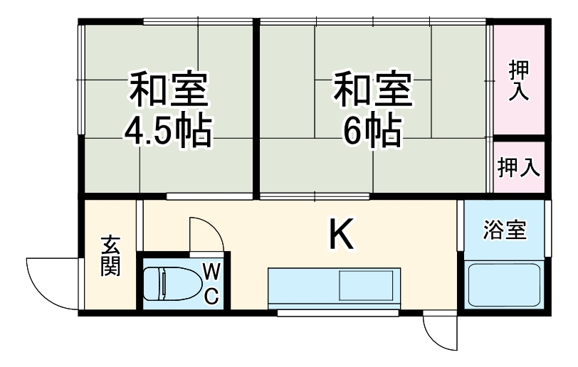 桐山貸家2の間取り