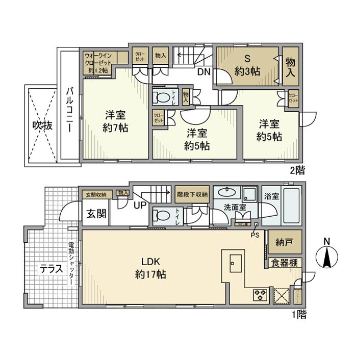 深大寺戸建・1号室の間取り