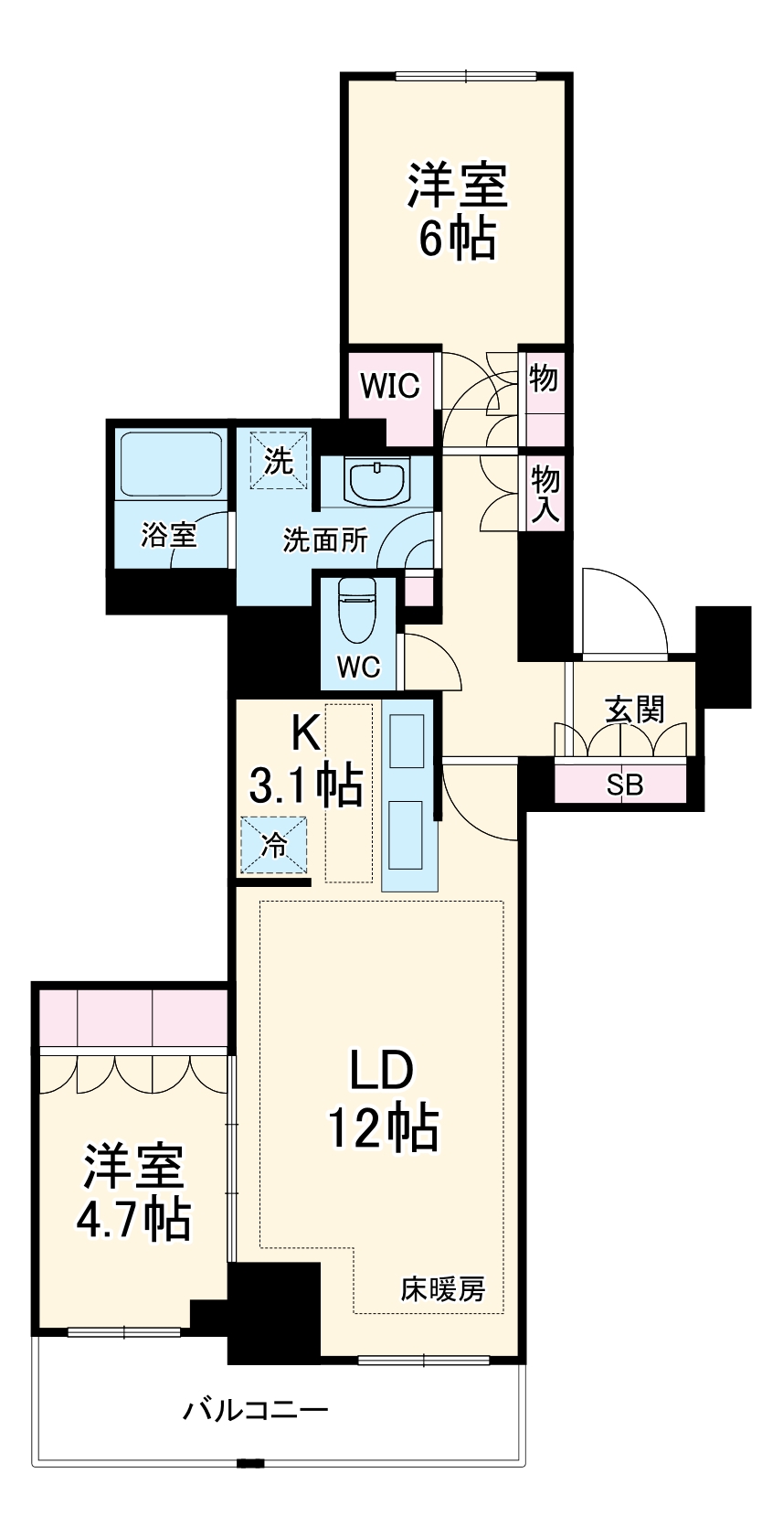 大宮スカイ&スクエア ザ・タワーの間取り