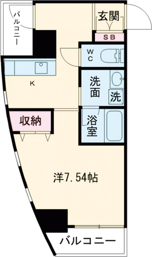 Ａｃｃｕｅｉｌ　ＳＡＳＡＺＵＫＡ(アクイーユササヅカ)・203号室の間取り