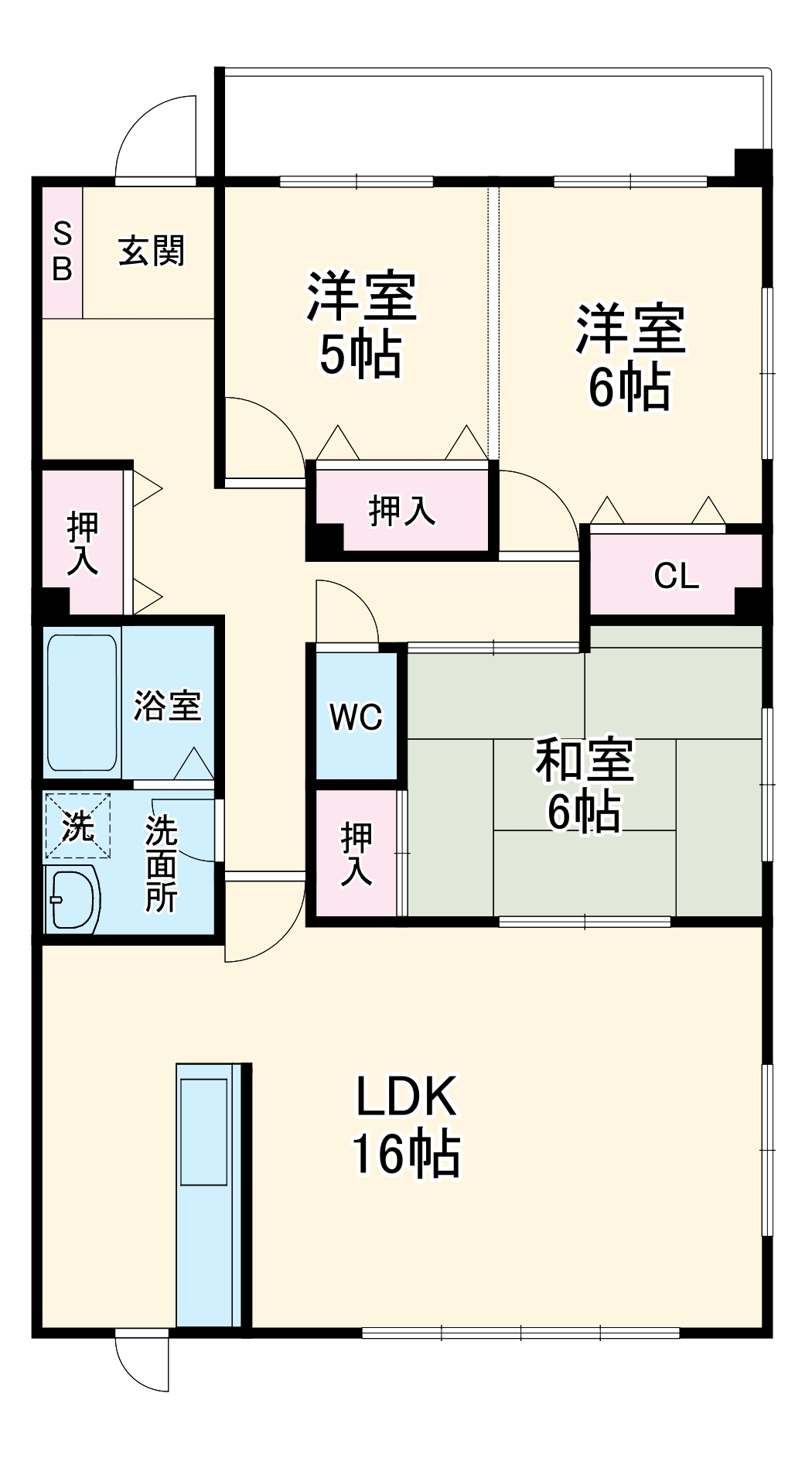 三旺マンション第2社台の間取り