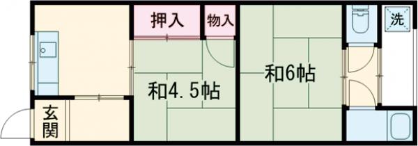 葉月荘の間取り