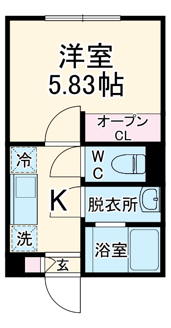 カインドネス稲毛・202号室の間取り