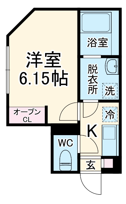カインドネス稲毛・301号室の間取り