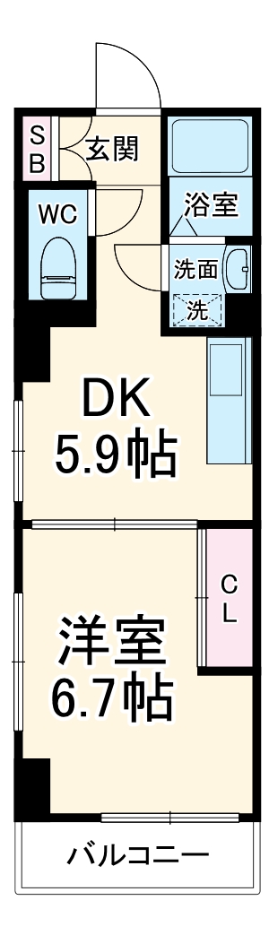 横浜橋通レジデンスの間取り