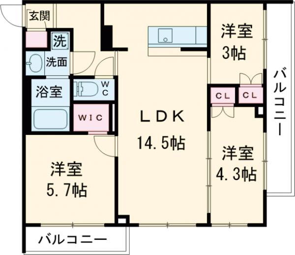 アジールコート練馬中村橋の間取り
