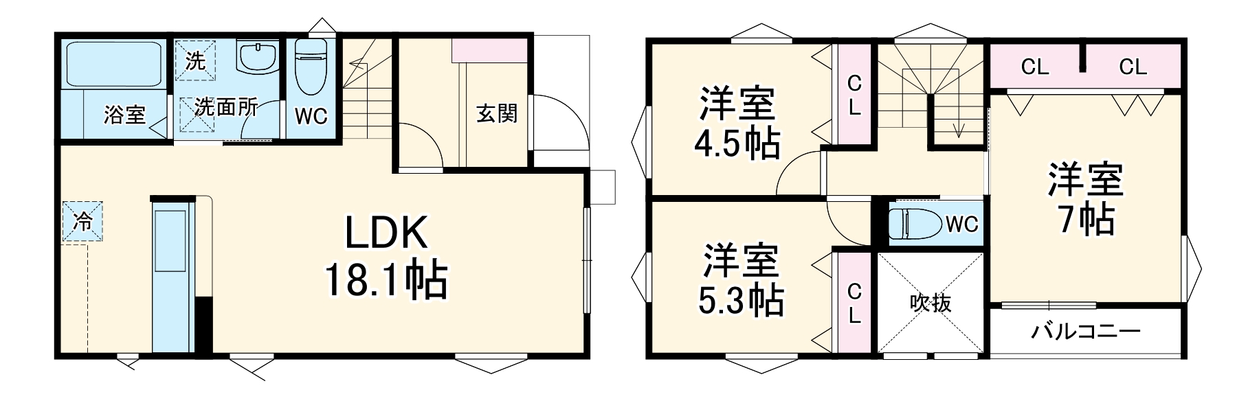 クラージュCの間取り