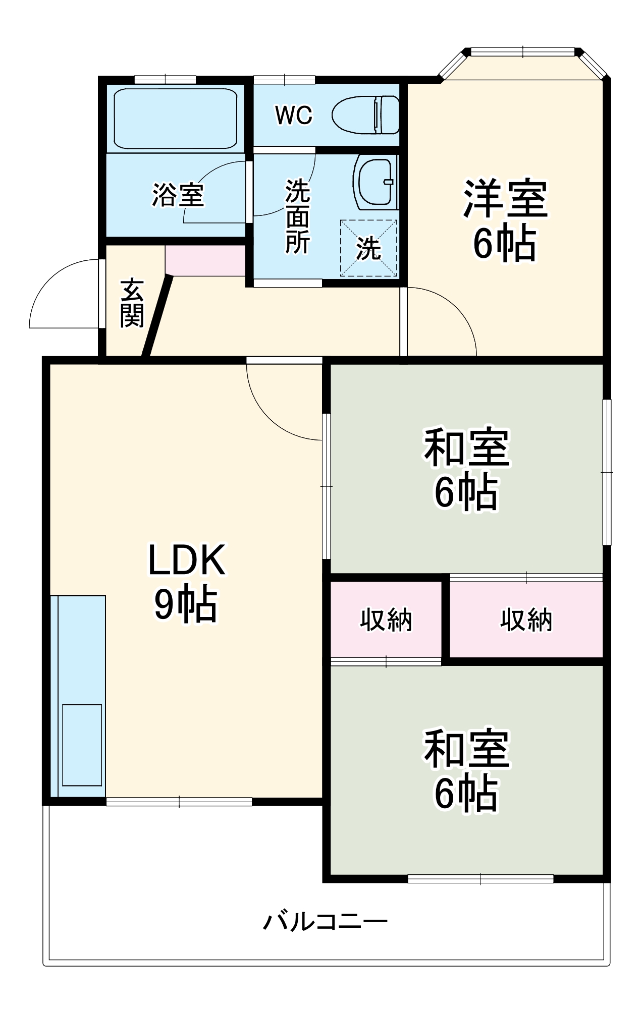 マンションブルースカイの間取り