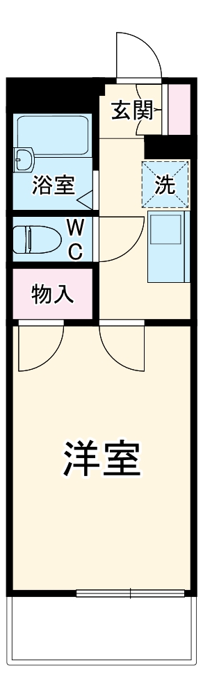 レオパレスメローフィールド Kの間取り