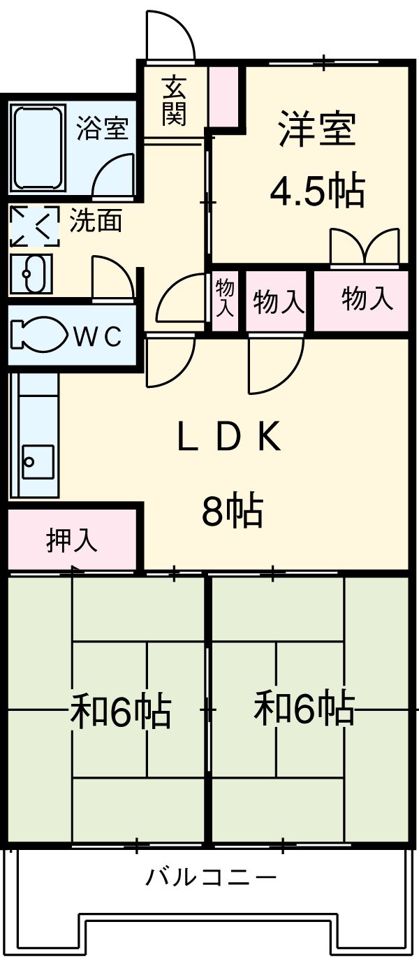ハイツ団の間取り