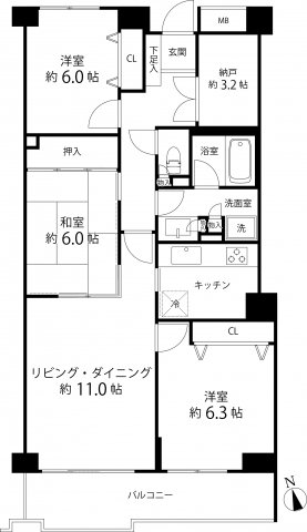 Ｔ’ｓ　ｇａｒｄｅｎ府中・212号室の間取り