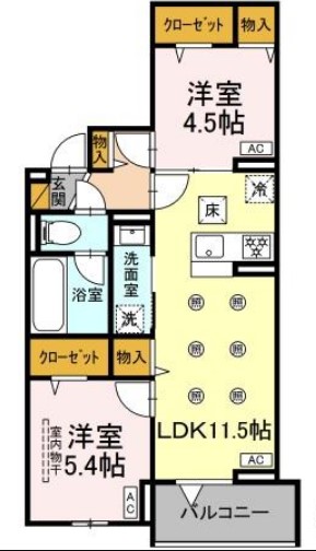 メゾン シャルムの間取り