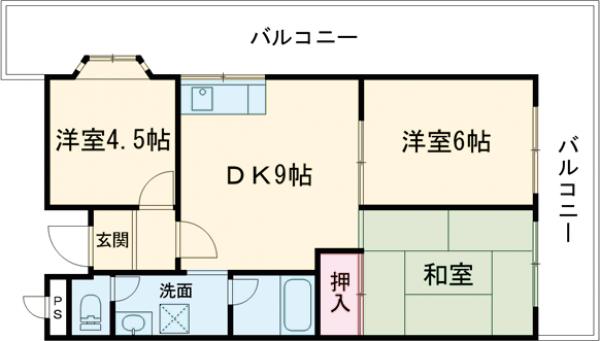 サンローゼ春木の間取り