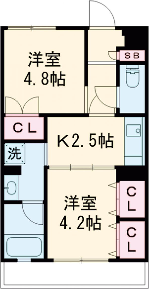 レベント柿の木坂の間取り