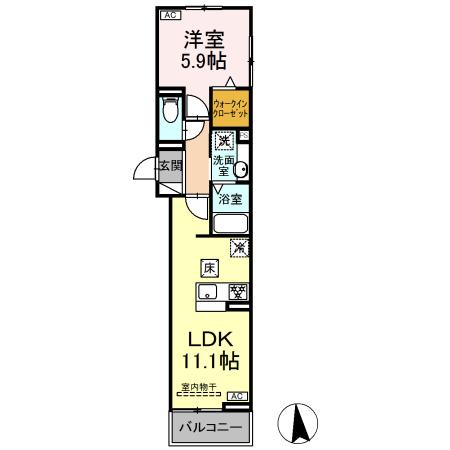 プラムⅥ・301号室の間取り