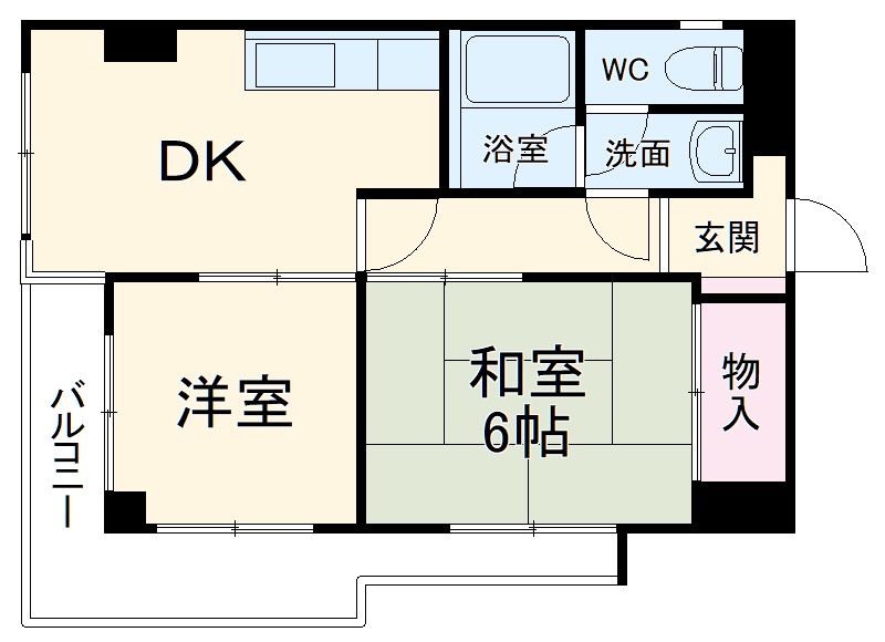 道場北マンションの間取り